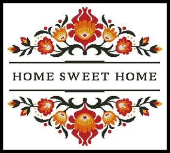 click here to view larger image of Home Sweet Home - Polish Folk Art Design 1 (chart)