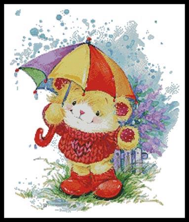 Teddy In The Rain  (Lena Faenkova)