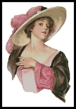 click here to view larger image of Victorian Pink Hat (chart)