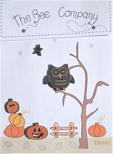 Owl and Pumpkins - Halloween Collection Buttons