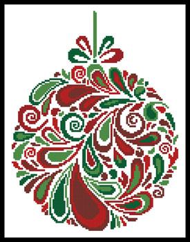 click here to view larger image of Colorful Christmas Bauble 5  (Seamartini) (chart)