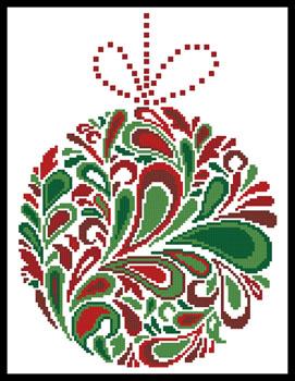 click here to view larger image of Colorful Christmas Bauble 3  (Seamartini) (chart)