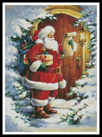 Santa At The Door  (Hazel Bardon)