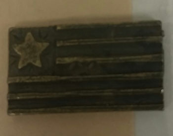 Olde Brass Button - Flag