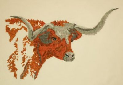 click here to view larger image of Texas Longhorn (counted cross stitch kit)