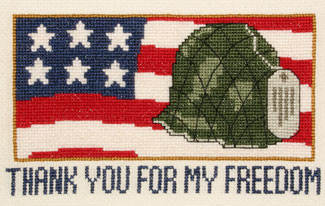 click here to view larger image of Thank You For My Freedom (counted cross stitch kit)