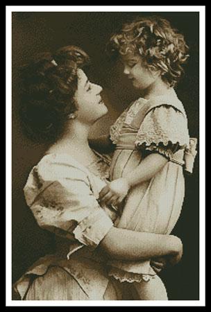 Vintage Mother and Daughter