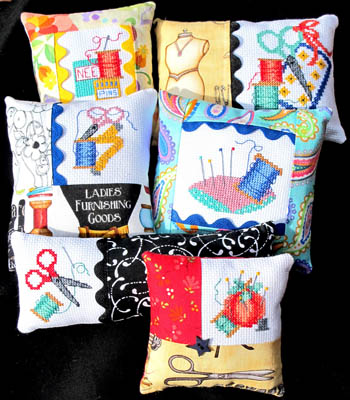 click here to view larger image of Six Cross Stitch Pincushions (chart)