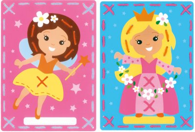 click here to view larger image of Fairy / Princess Cards (Set of 2) (counted cross stitch kit)
