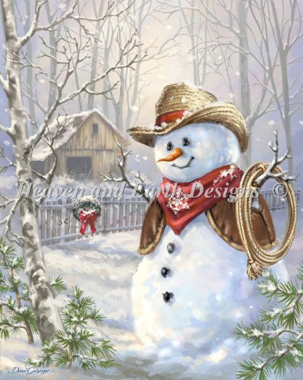click here to view larger image of Cowboy Snowman (chart)
