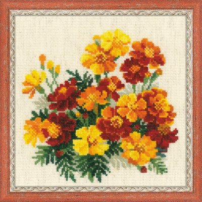 click here to view larger image of Marigolds (counted cross stitch kit)