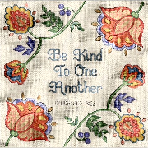 click here to view larger image of Be Kind (counted cross stitch kit)