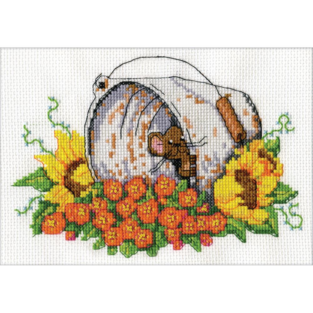 click here to view larger image of Bucket Mouse Mini (counted cross stitch kit)