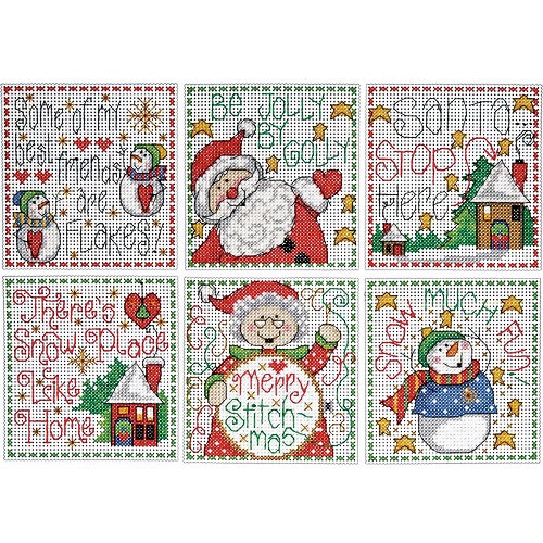 Merry Stitchmas Ornaments - Set of 6