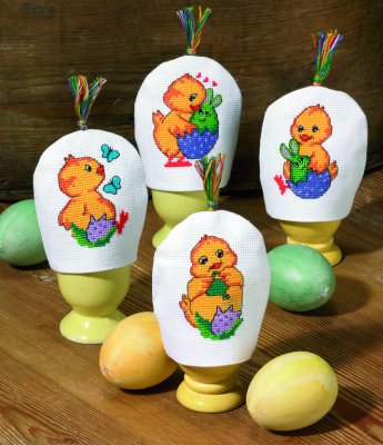Active Chickens - Rounded Egg Warms - Set of 4