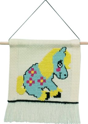 click here to view larger image of MFK - Blue Pony (counted cross stitch kit)