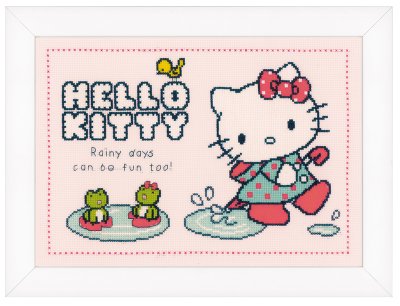click here to view larger image of Hello Kitty Rainy Days (counted cross stitch kit)