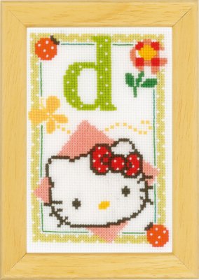 click here to view larger image of Hello Kitty - Letter D (counted cross stitch kit)
