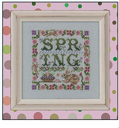 click here to view larger image of Spotted Hare Spring (includes embellishment pack) (chart)