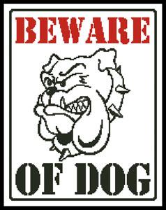 click here to view larger image of Beware Of Dog (chart)