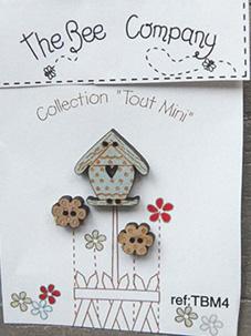 Mini Garden Birdhouse Buttons