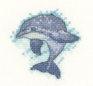 click here to view larger image of Dolphin - Little Friends Collection (Aida) (counted cross stitch kit)