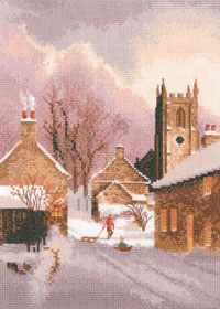 click here to view larger image of Snowy Village (Aida) (counted cross stitch kit)