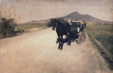 Road In Naples, A  (Gustave Caillebotte)