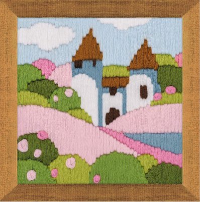 click here to view larger image of Pink Garden (counted cross stitch kit)