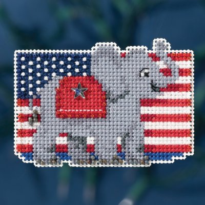 click here to view larger image of Patriotic Red (counted cross stitch kit)