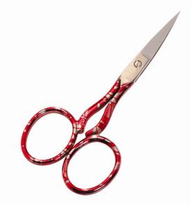 Premax 3.5in Red Marbelized Embroidery Scissors