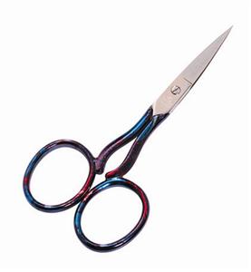 Premax 3.5in Red/Blue Marbelized Embroidery Scissors