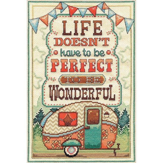click here to view larger image of Life Is Wonderful (counted cross stitch kit)