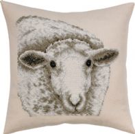 click here to view larger image of White Sheep Pillow (counted cross stitch kit)