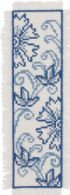 click here to view larger image of Blue Flower Bookmark (counted cross stitch kit)