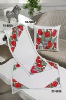 click here to view larger image of Red Tulips Table Cloth (Lower) (counted cross stitch kit)