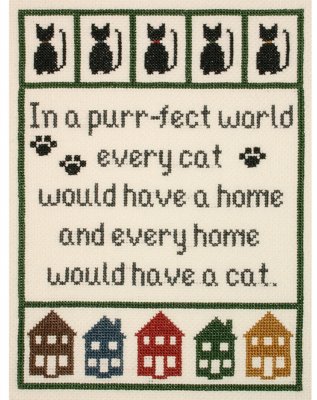 click here to view larger image of Cat Lovers Sampler (counted cross stitch kit)