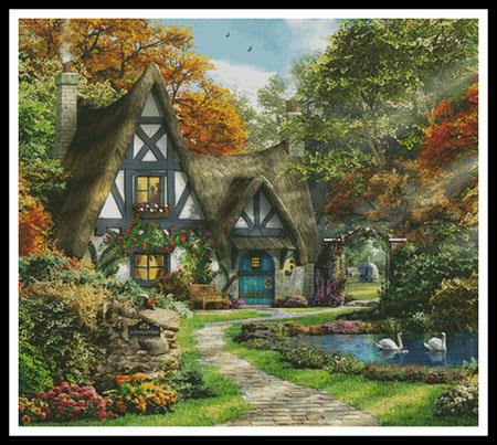 Autumn Cottage, The - Cushion  (Dominic Davison)