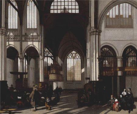 Interior Of The Oude Kerk In Amsterdam (Emanuel de Witte)