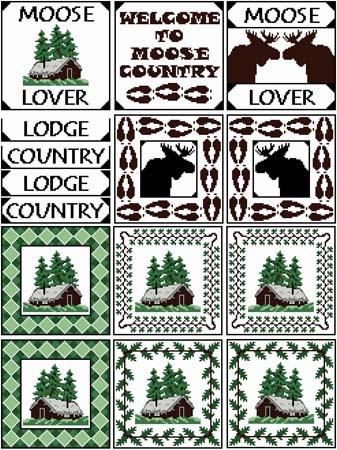 click here to view larger image of Needle Block Wonders 02 - Moose Country (chart)