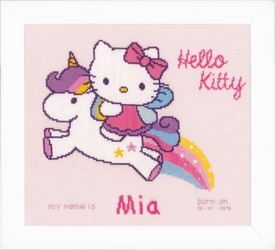 Hello Kitty and Unicorn Birth Announcement