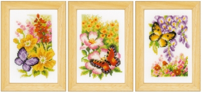 Mini Butterflies and Flowers (Set of 3)