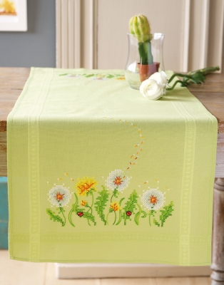 click here to view larger image of Dandelions Runner (counted cross stitch kit)