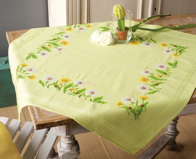 click here to view larger image of Dandelions Tablecloth (counted cross stitch kit)