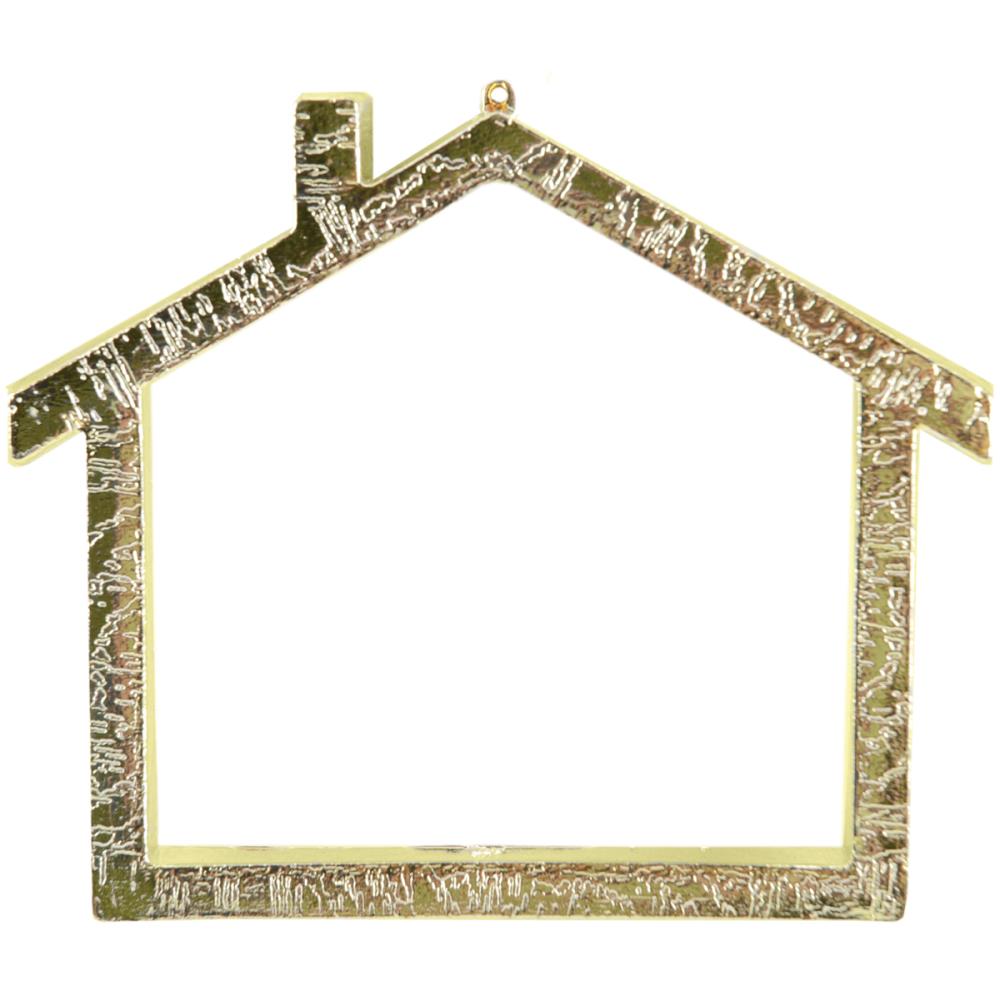Gold House Frame with Backing - 2.75in x 3.375in