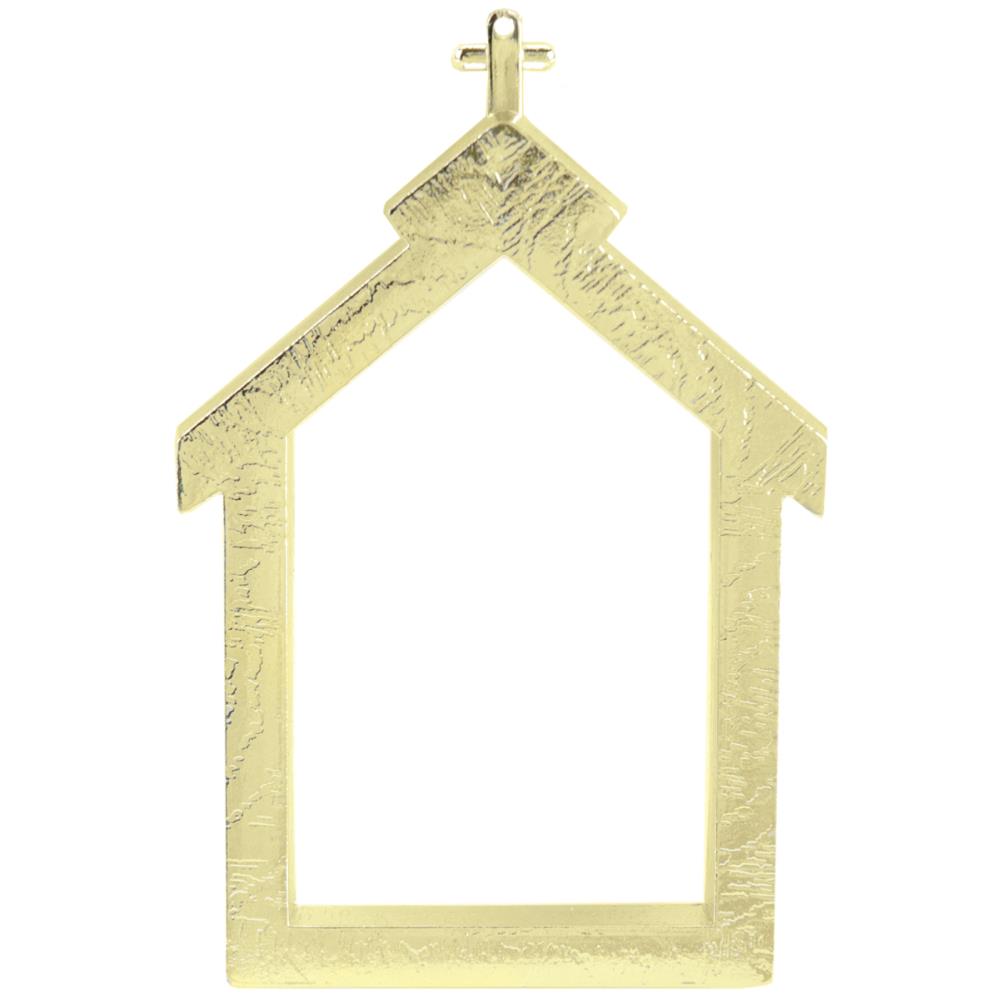 Gold Church Frame With Backing - 3.25in x 2.375in