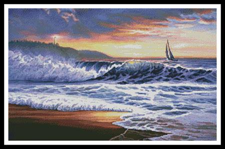 Beach Sunset Lighthouse  (Russell Cobane)