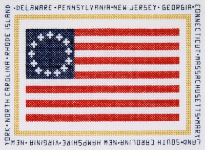 click here to view larger image of Colonial Flag - First Stars and Stripes (1777 - 1795) (counted cross stitch kit)
