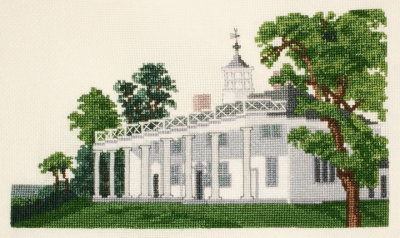 click here to view larger image of Currier and Ives Mount Vernon - Home of George Washington (counted cross stitch kit)