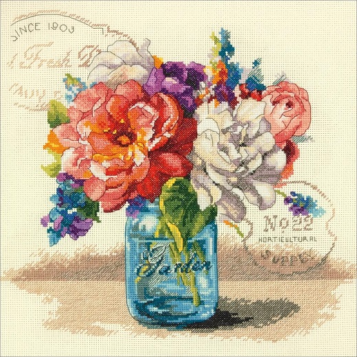 click here to view larger image of Garden Bouquet (counted cross stitch kit)